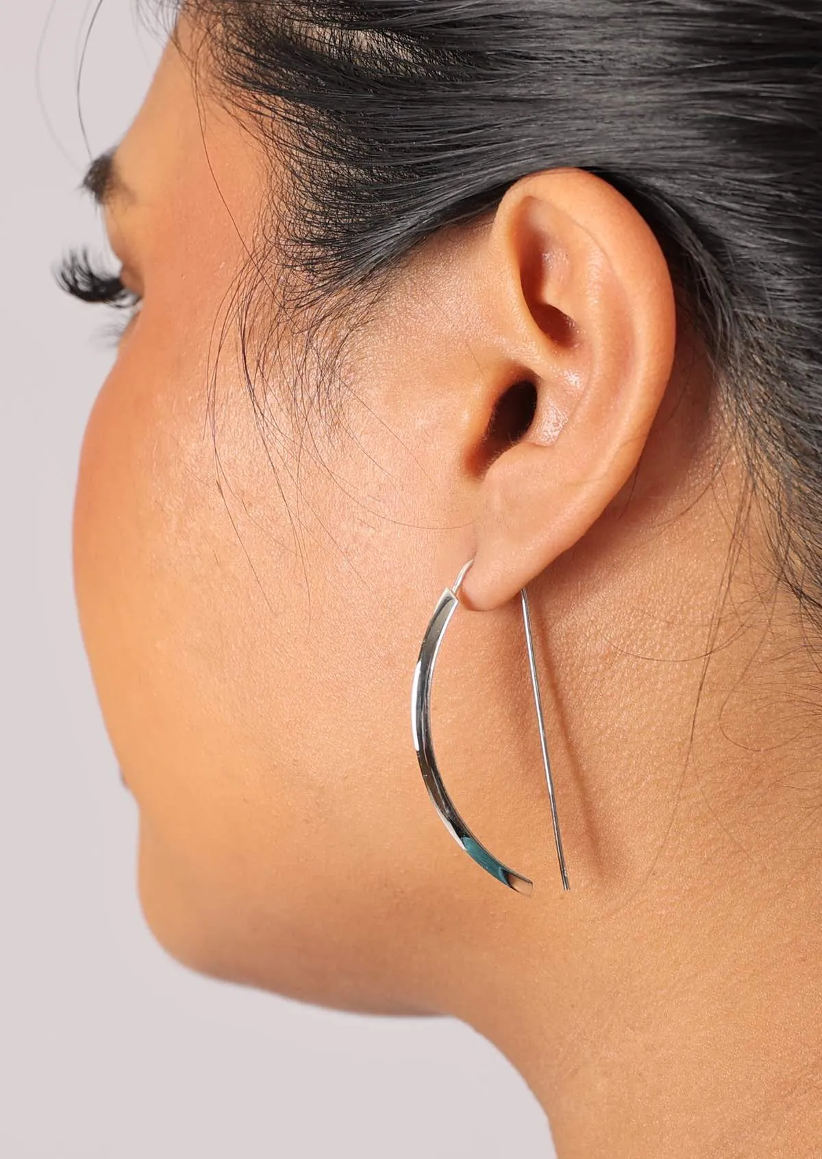 Sleek Silver Earrings