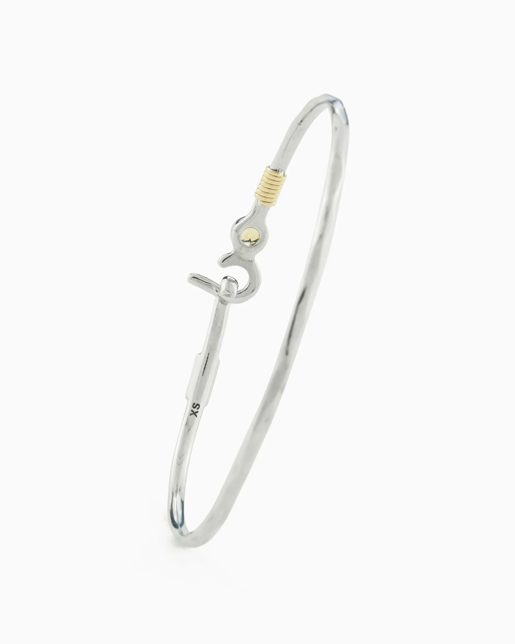 St. John Hook Bracelet with Stone, 2mm - Citrine