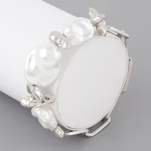 Stone Chain Bracelet White