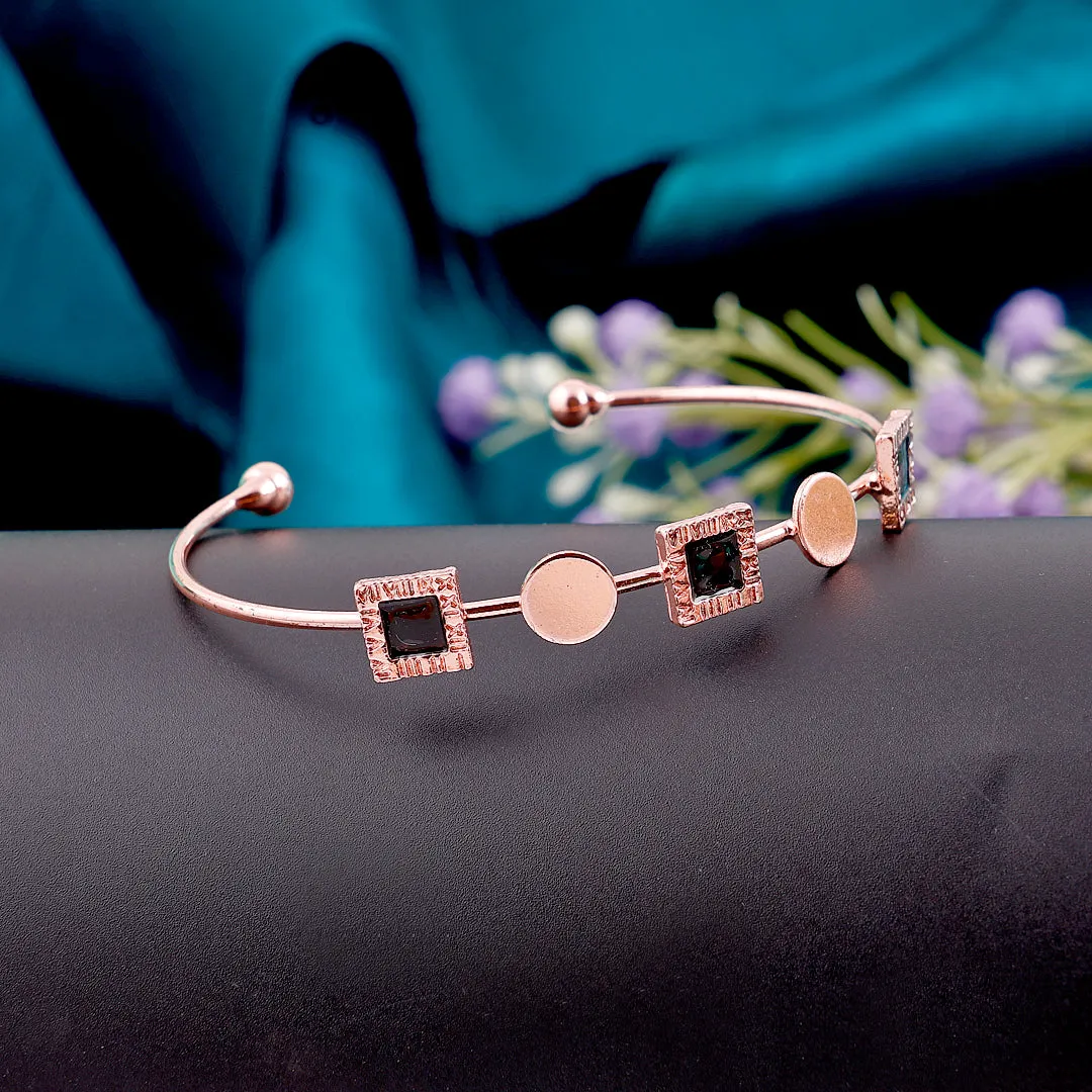 Stylish Rose Gold Cubic Shape Bracelet