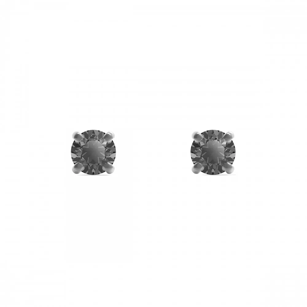 Swarovski Unisex Sleek Ruthenium Stud Earrings 5571555