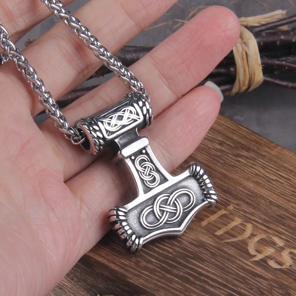 Thor's Hammer Mjolnir Pendant Viking Necklace