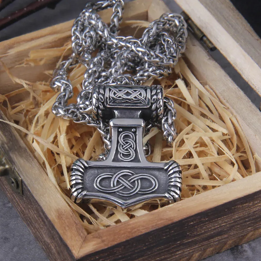 Thor's Hammer Mjolnir Pendant Viking Necklace