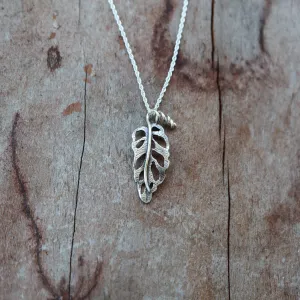 Tiny Plant Leaf Necklaces