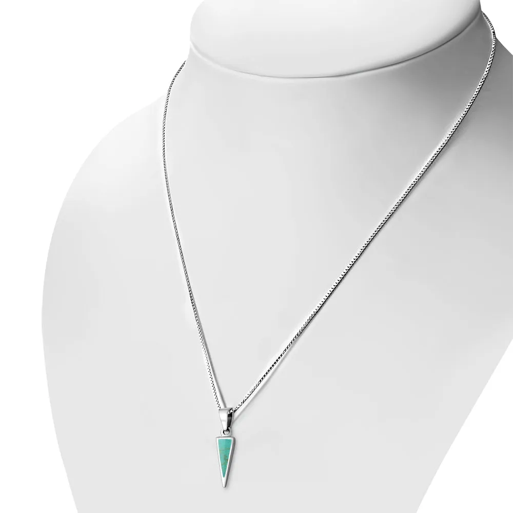 Turquoise Triangle Silver Pendant