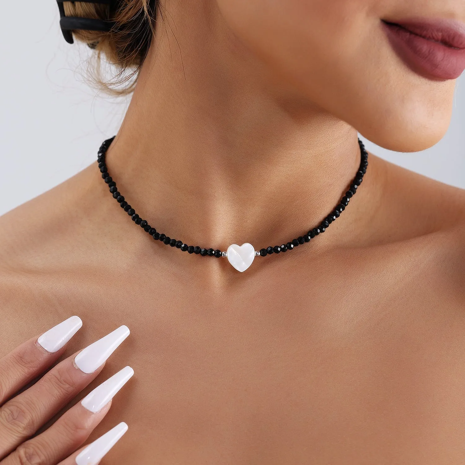 Unique Shell White Wave Water Necklace