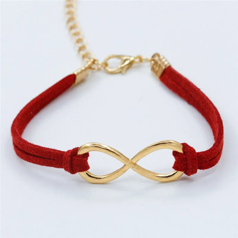 Vintage Infinity 8 Cross Leather Bracelets