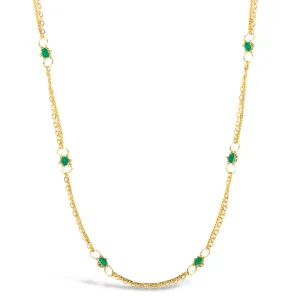 Whisper Chain Necklace in Emerald